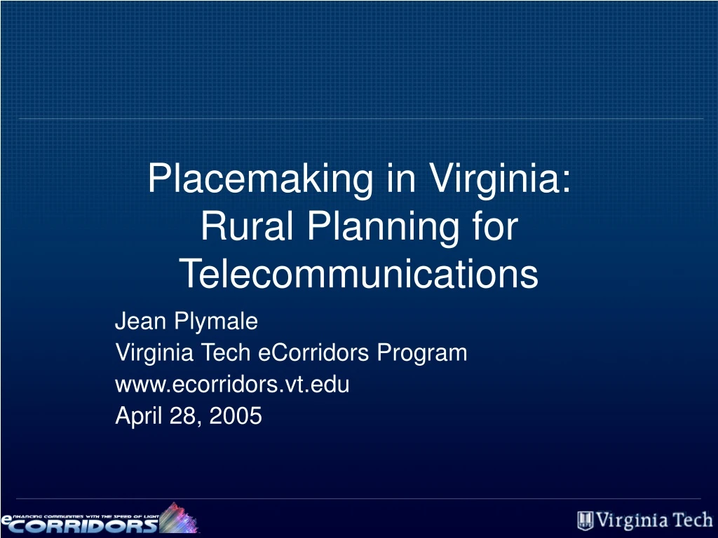 placemaking in virginia rural planning for telecommunications