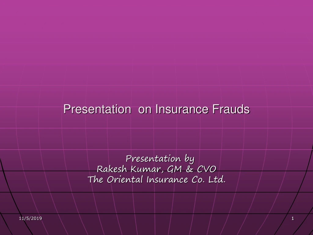 presentation on insurance frauds