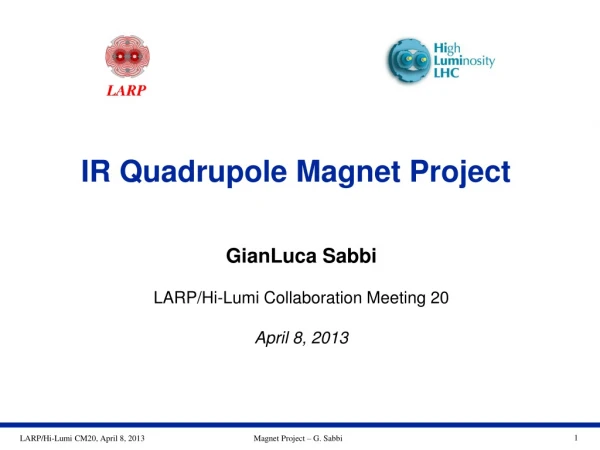 IR Quadrupole Magnet Project