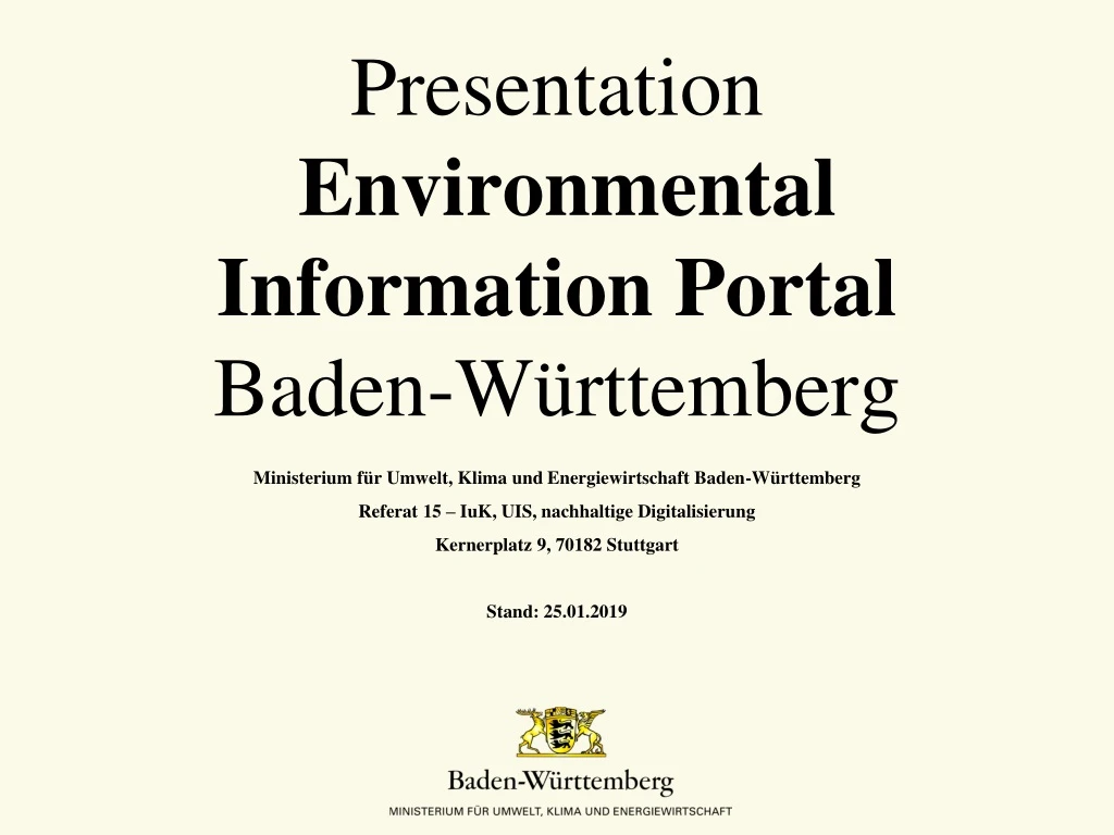 presentation environmental information portal baden w rttemberg