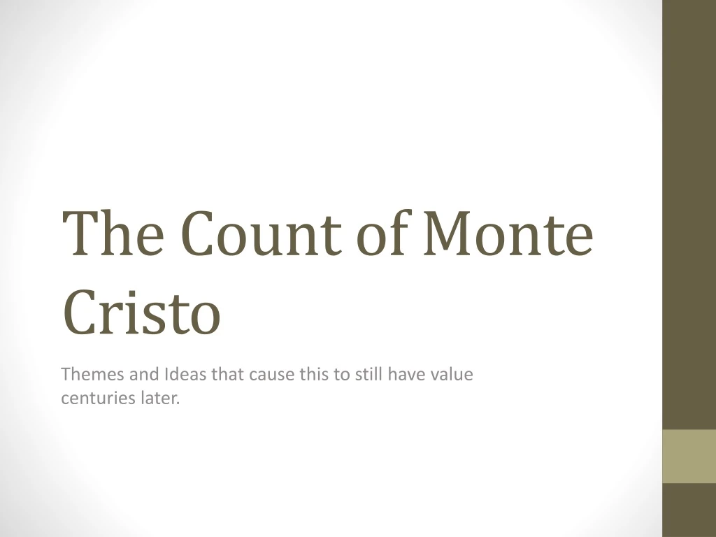 the count of monte cristo