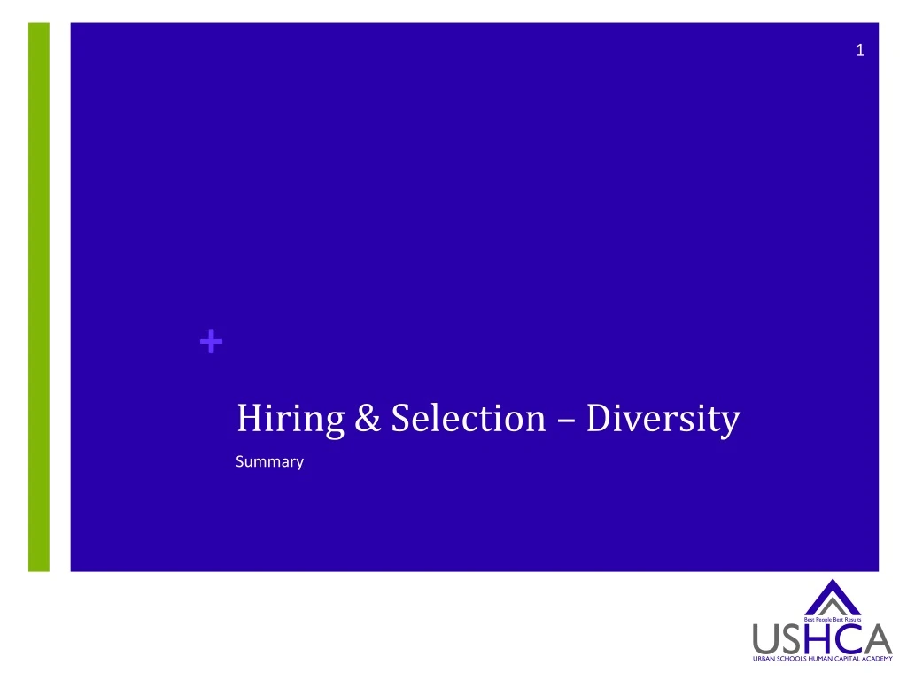 hiring selection diversity