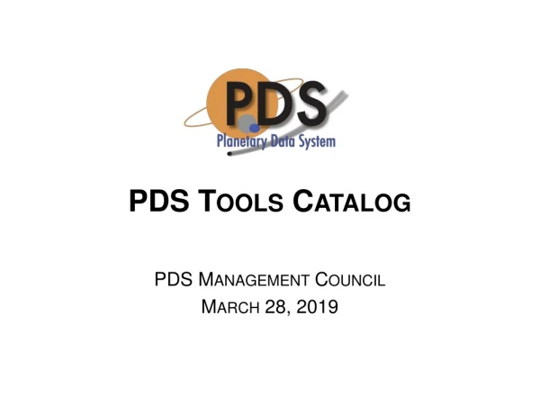 PDS Tools Catalog