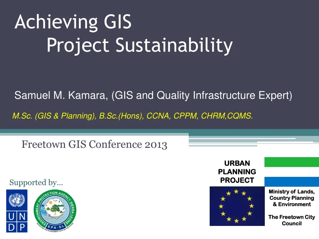 achieving gis project sustainability