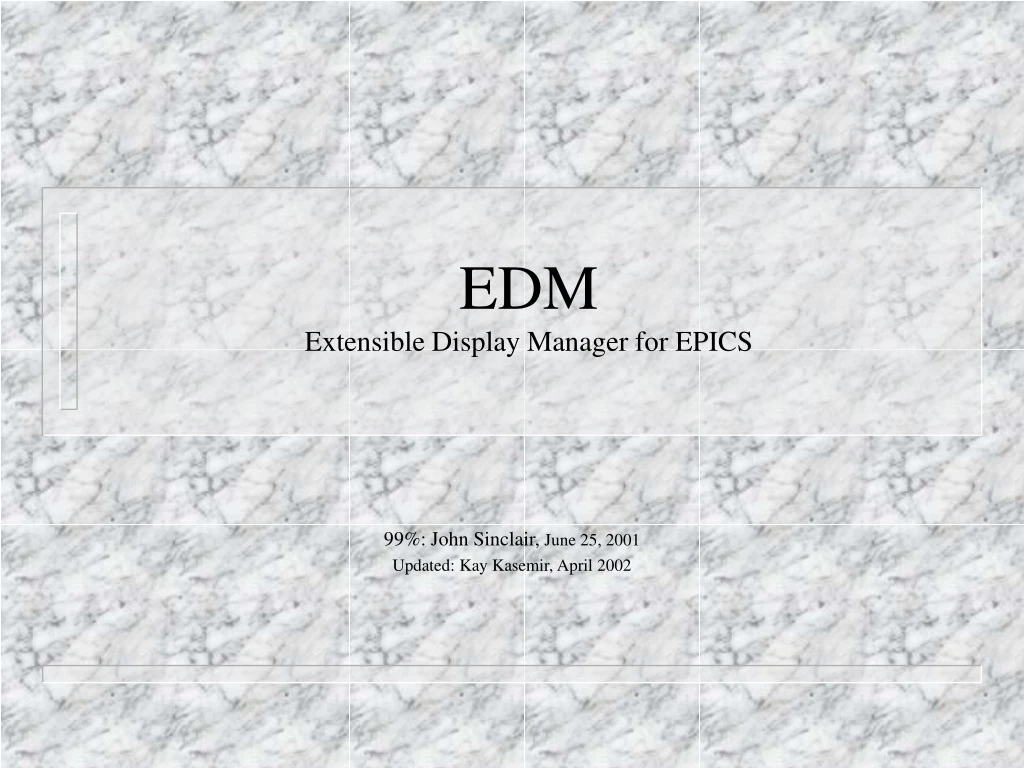 edm extensible display manager for epics