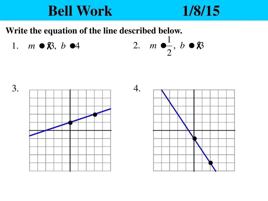 bell work 1 8 15