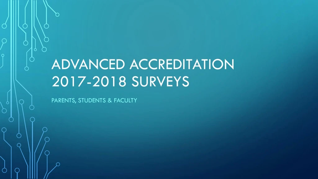 advanced accreditation 2017 2018 surveys