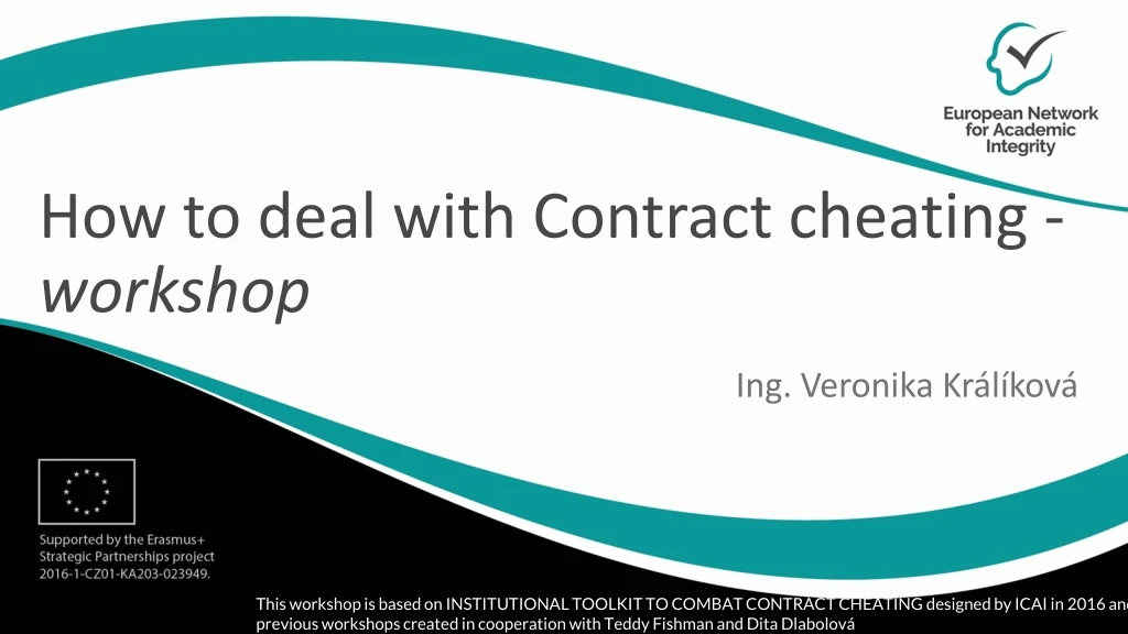 how to deal with contract cheating workshop