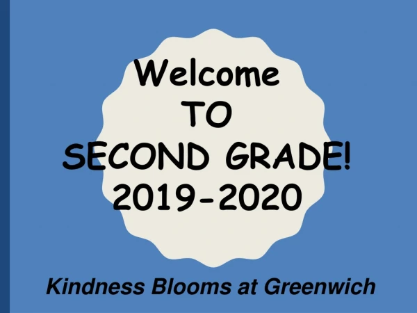Welcome TO SECOND GRADE! 201 9 -20 20