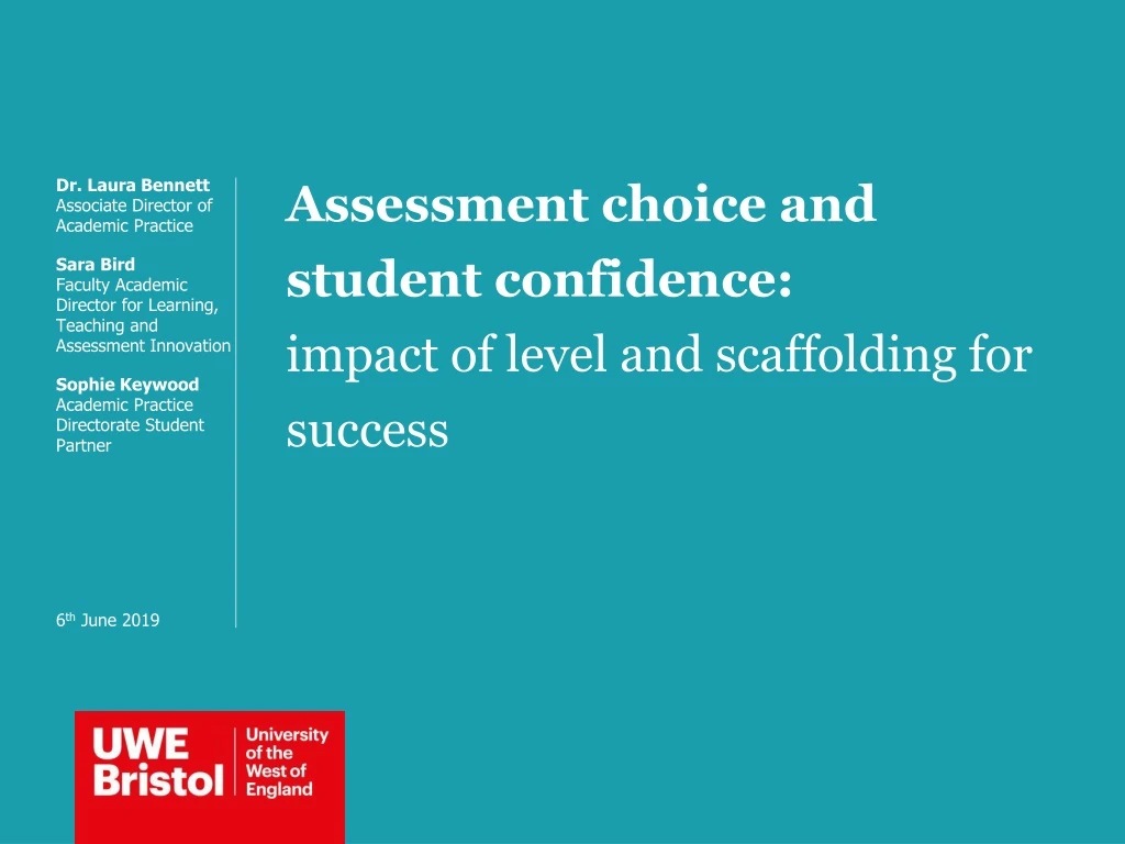 assessment choice and student confidence impact