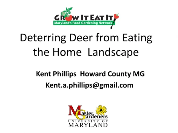 Deterring Deer from Eating the Home Landscape