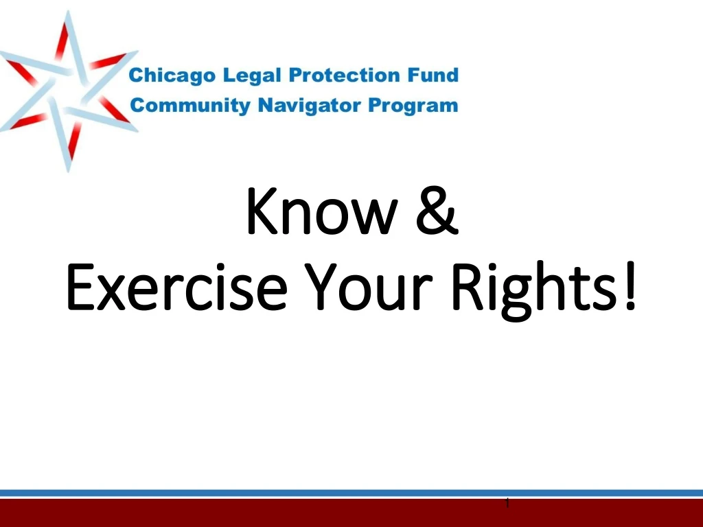 know exercise your rights