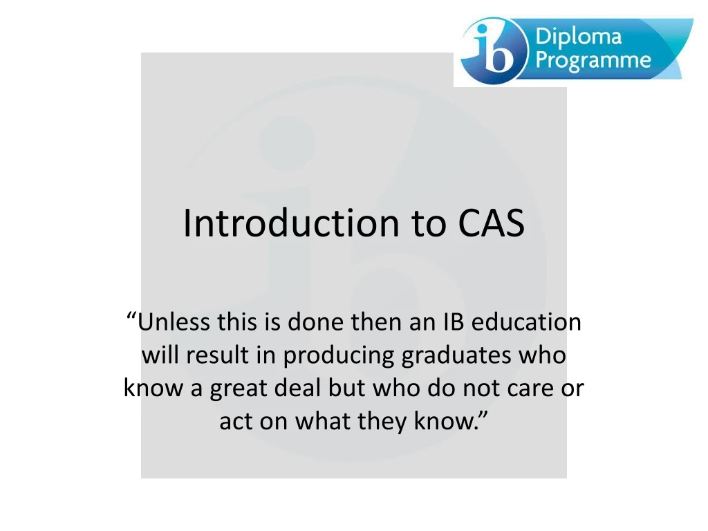 introduction to cas