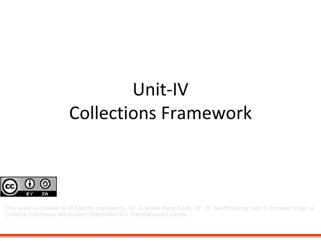 unit iv collections framework