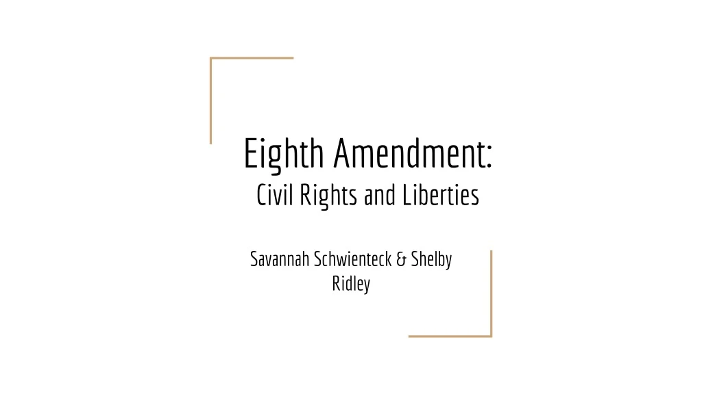 eighth amendment civil rights and liberties