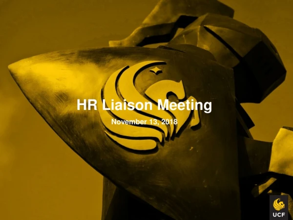 HR Liaison Meeting November 13, 2018
