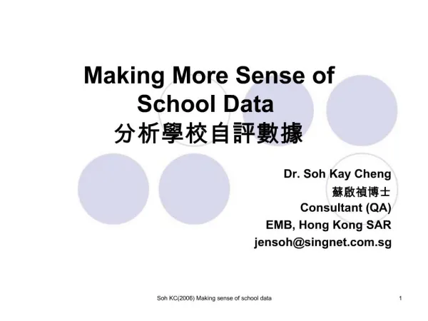 Making More Sense of School Data