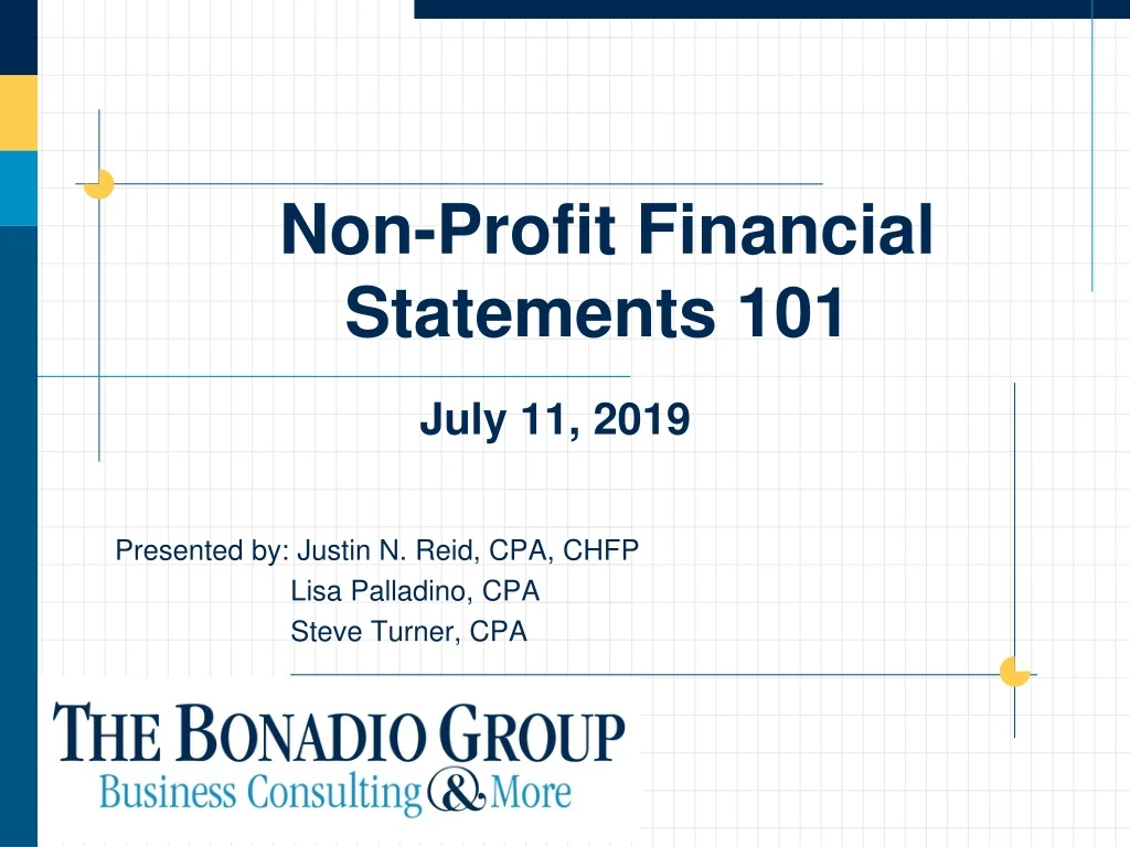 non profit financial statements 101