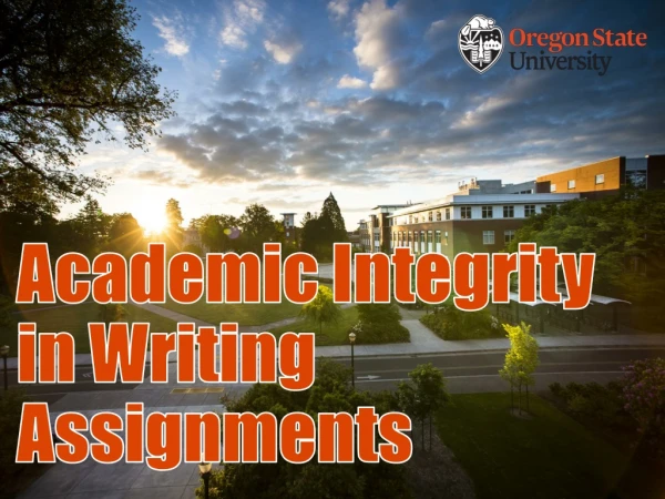 Academic Integrity in Writing Assignments