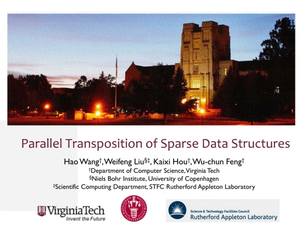 Parallel Transposition of Sparse Data Structures