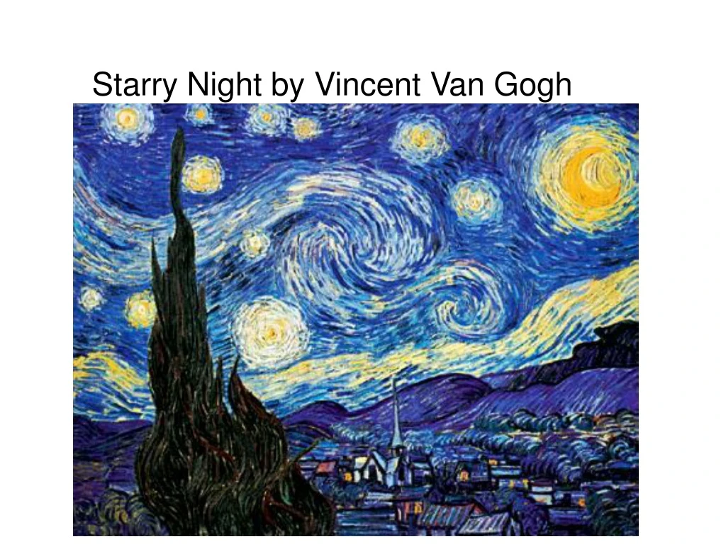 starry night by vincent van gogh