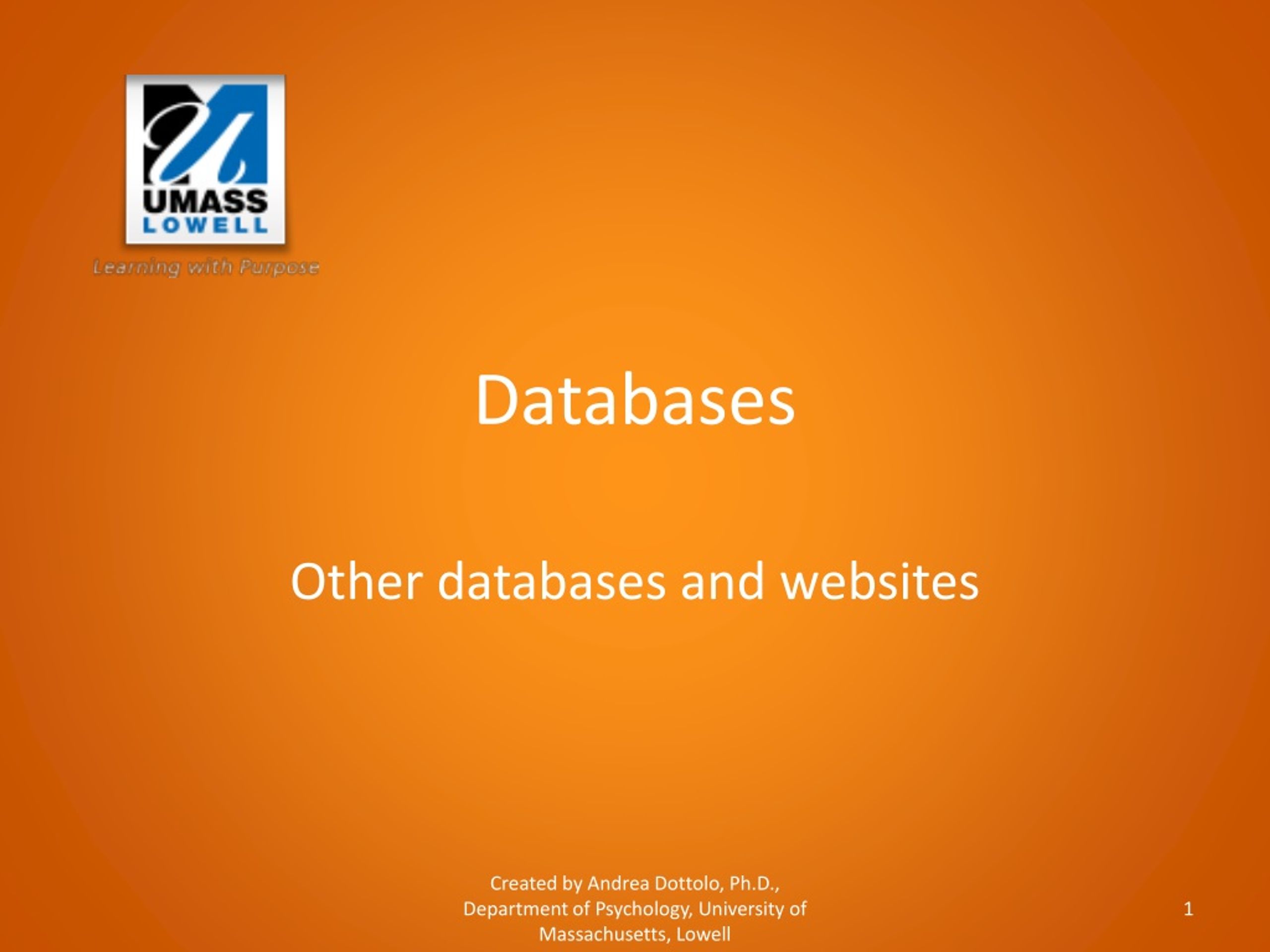 Databases - slide 1