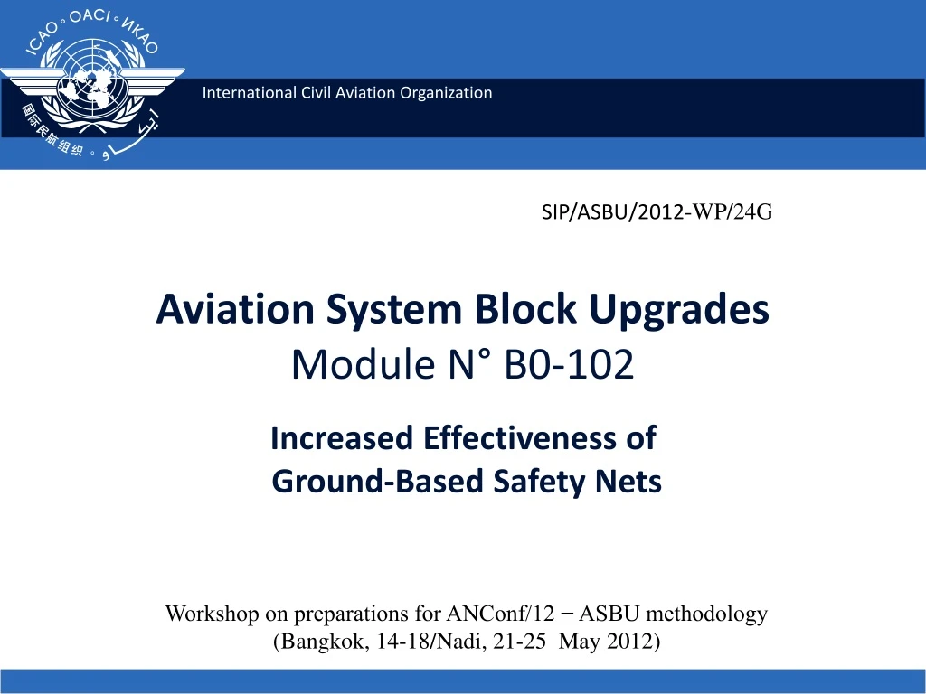 aviation system block upgrades module n b0 102 increased effectiveness of ground based safety nets