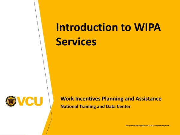 Introduction to WIPA Services