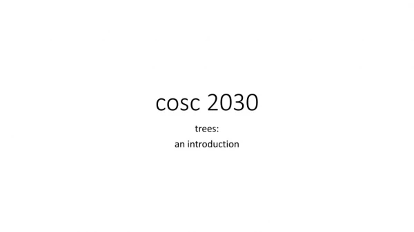 cosc 2030