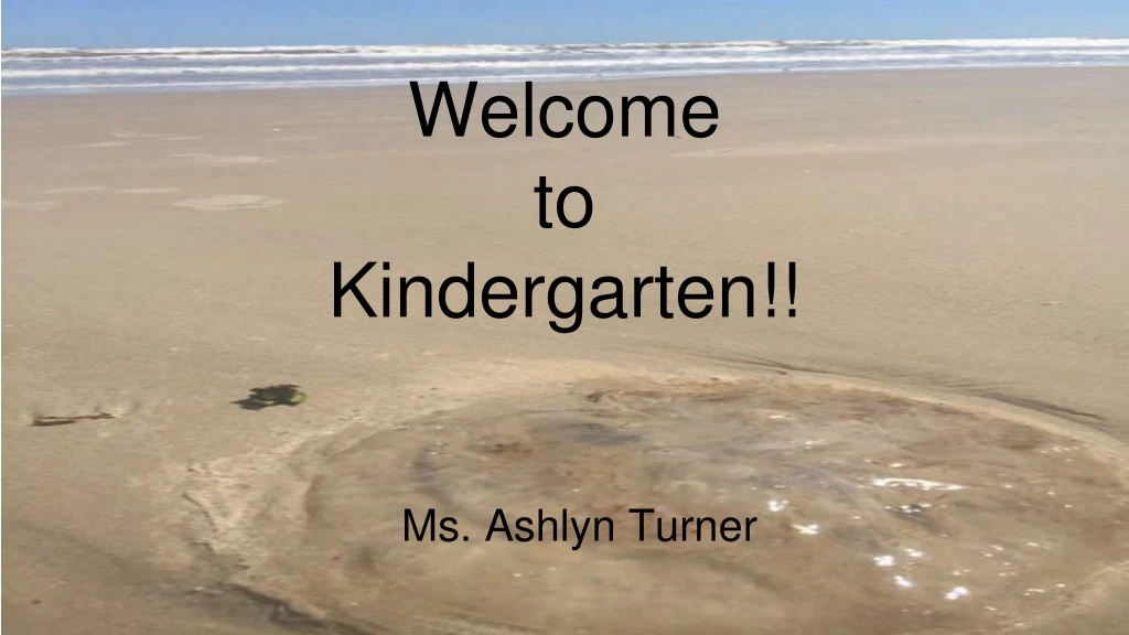 welcome to kindergarten