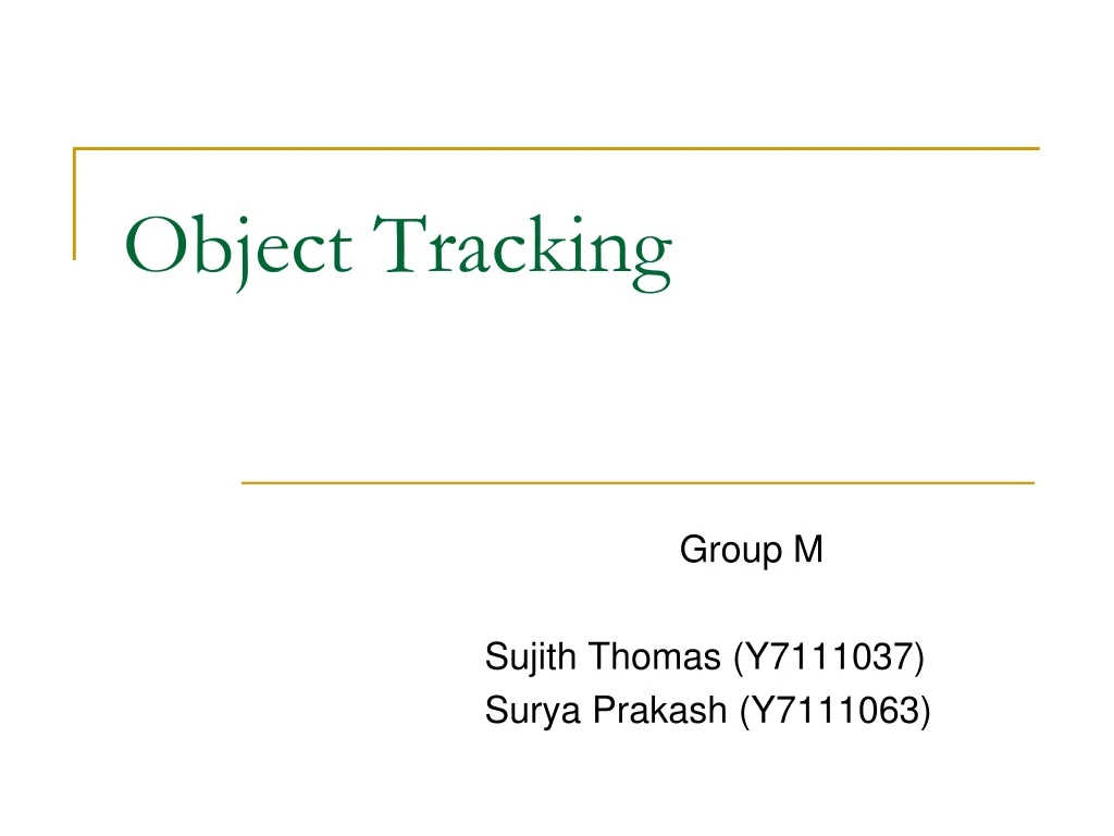 object tracking