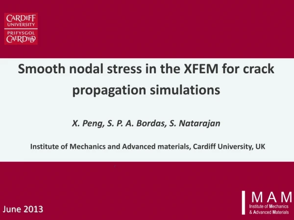 Smooth nodal stress in the XFEM for crack propagation simulations