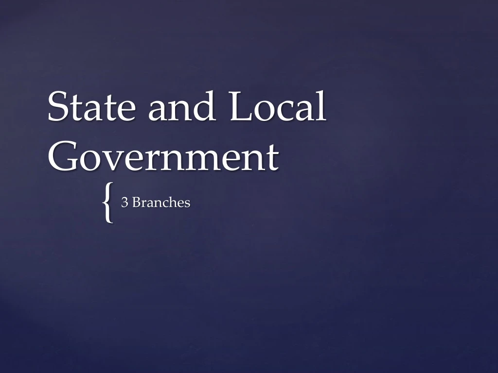 state and local government