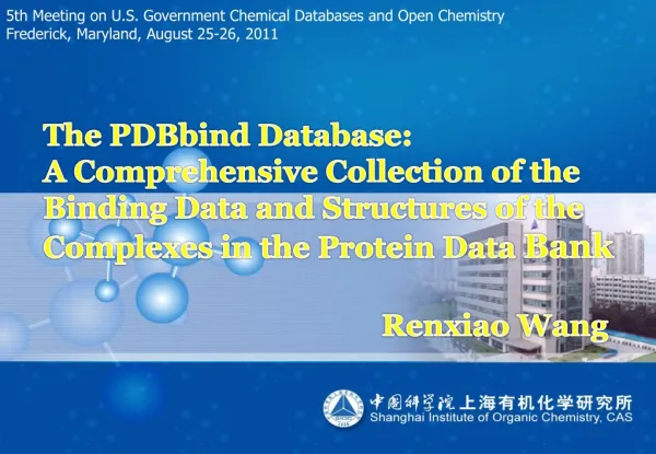 5th Meeting on U.S. Government Chemical Databases and Open Chemistry