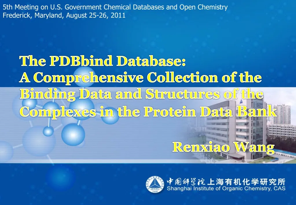 5th meeting on u s government chemical databases