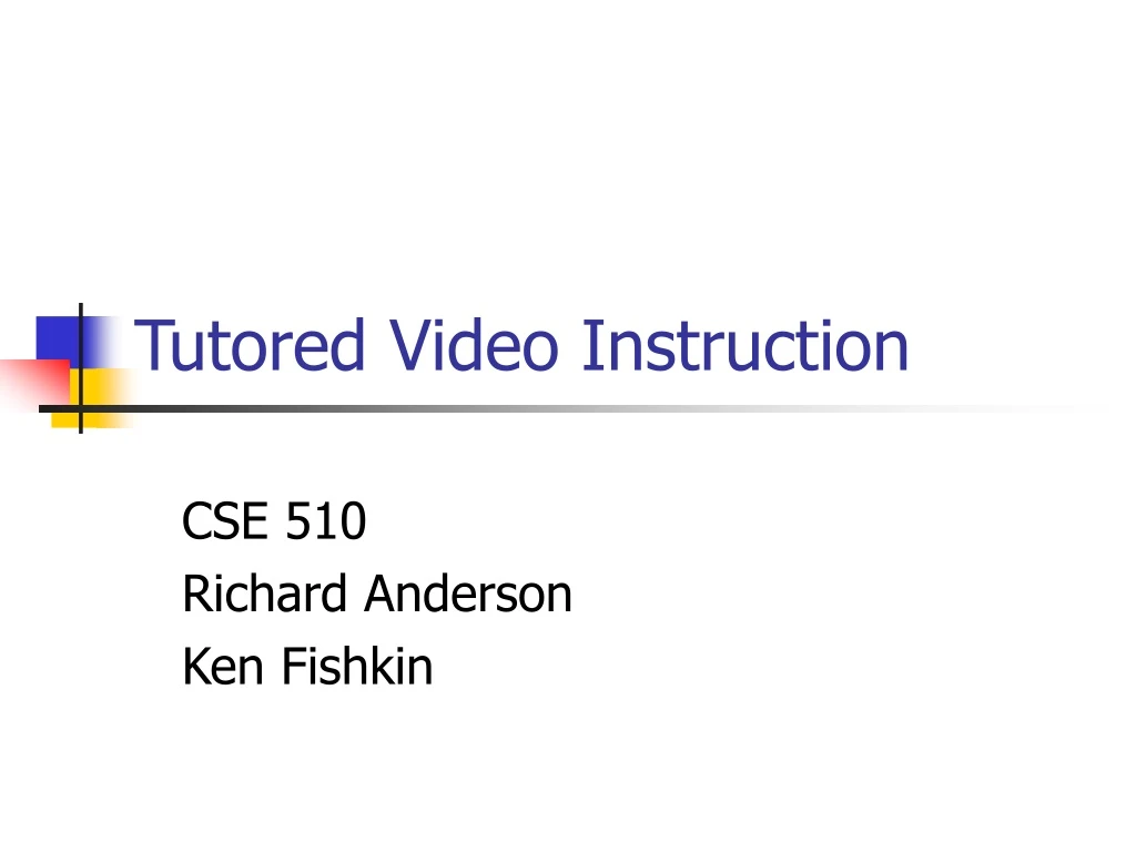 tutored video instruction