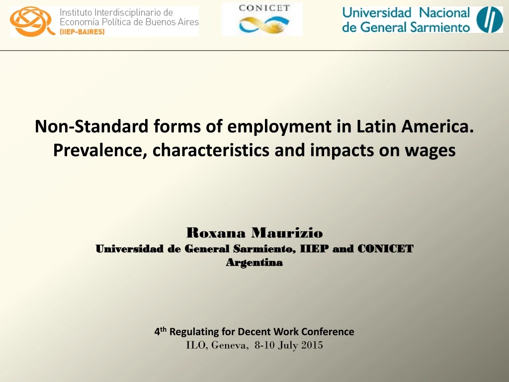 non standard forms of employment in latin america