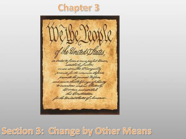 Chapter 3 Section 3: Change by Other Means
