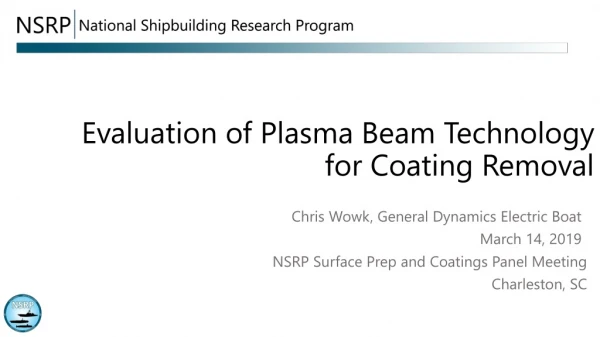 Evaluation of Plasma Beam Technology for Coating Removal