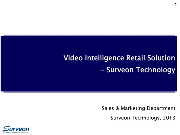 Video Intelligence Retail Solution - Surveon Technology