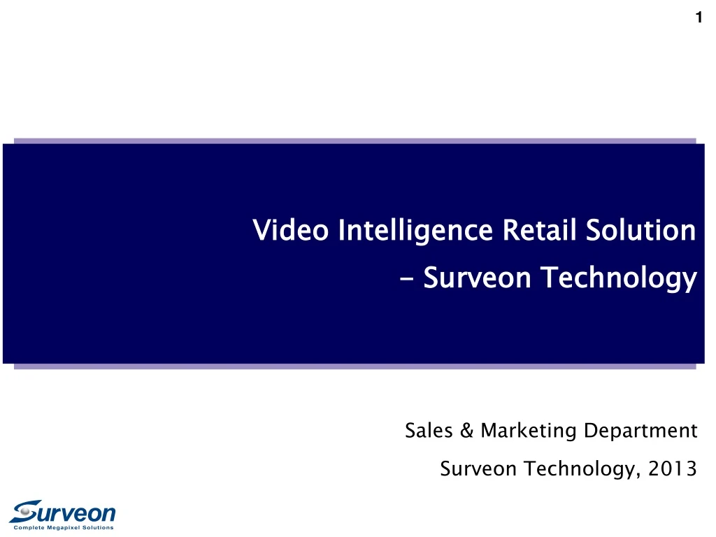 video intelligence retail solution surveon