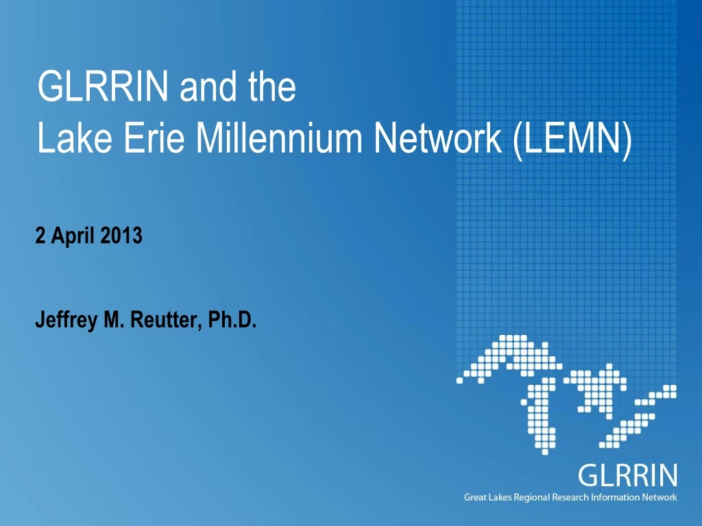 glrrin and the lake erie millennium network lemn