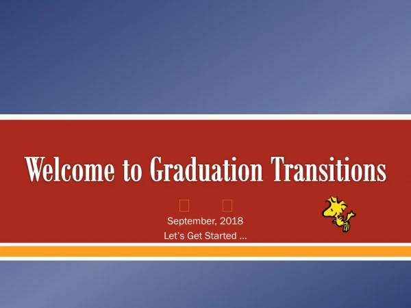 Welcome to Graduation Transitions