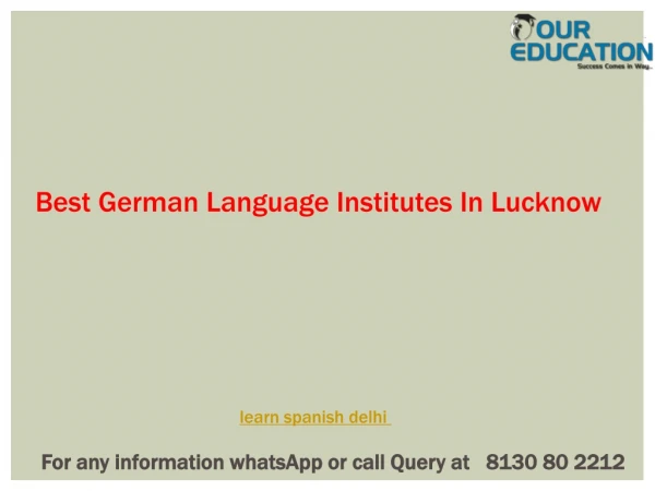 Best German Language Institutes In Lucknow