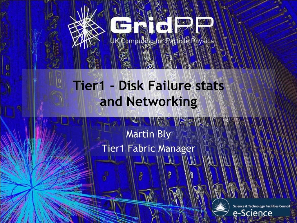 tier1 disk failure stats and networking