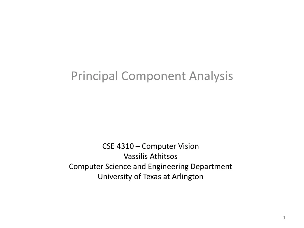 principal component analysis