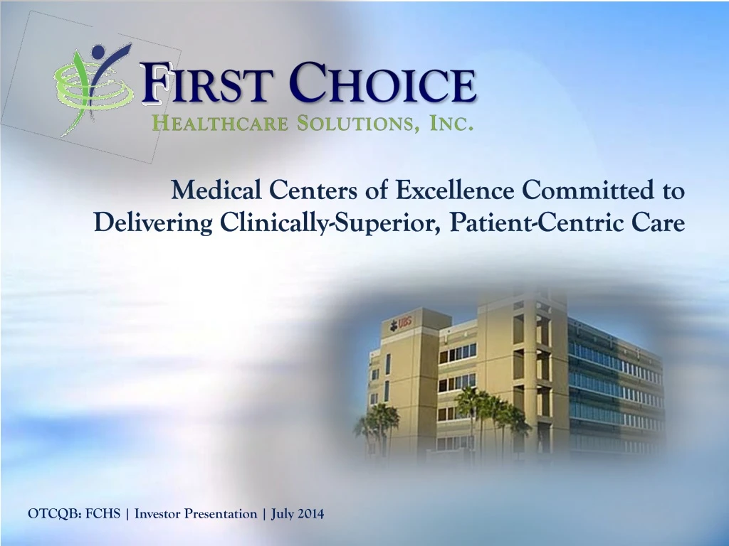 medical centers of excellence committed