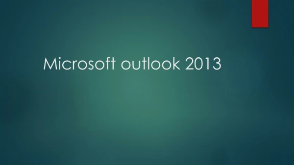 Microsoft outlook 2013