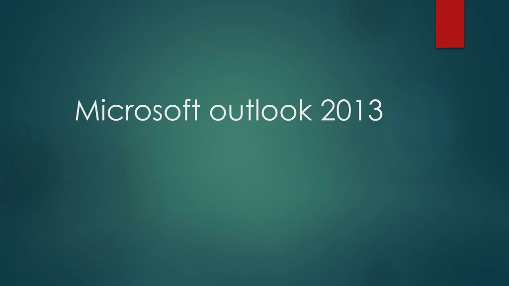 microsoft outlook 2013