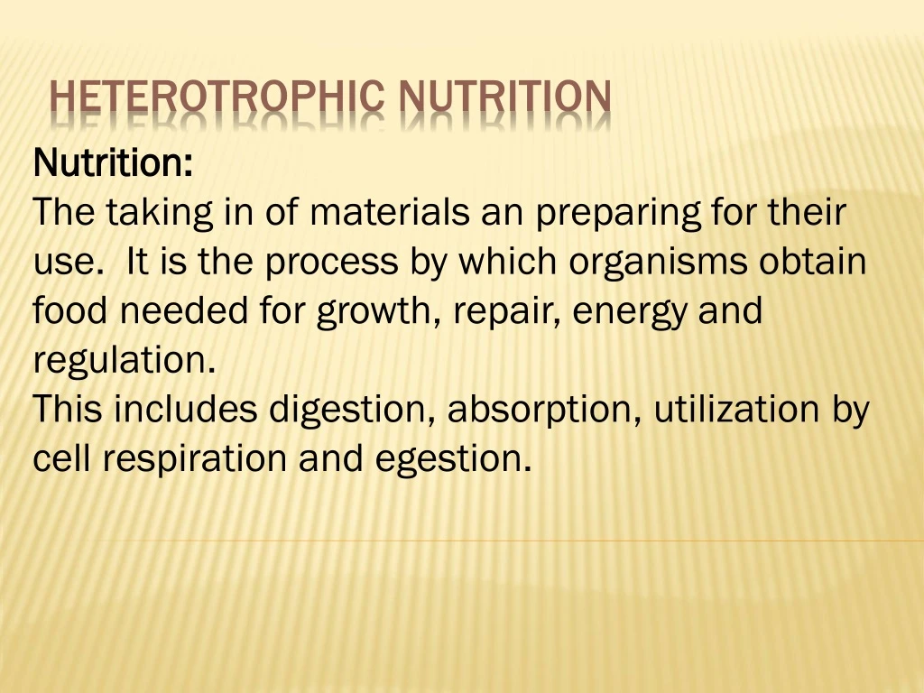 heterotrophic nutrition